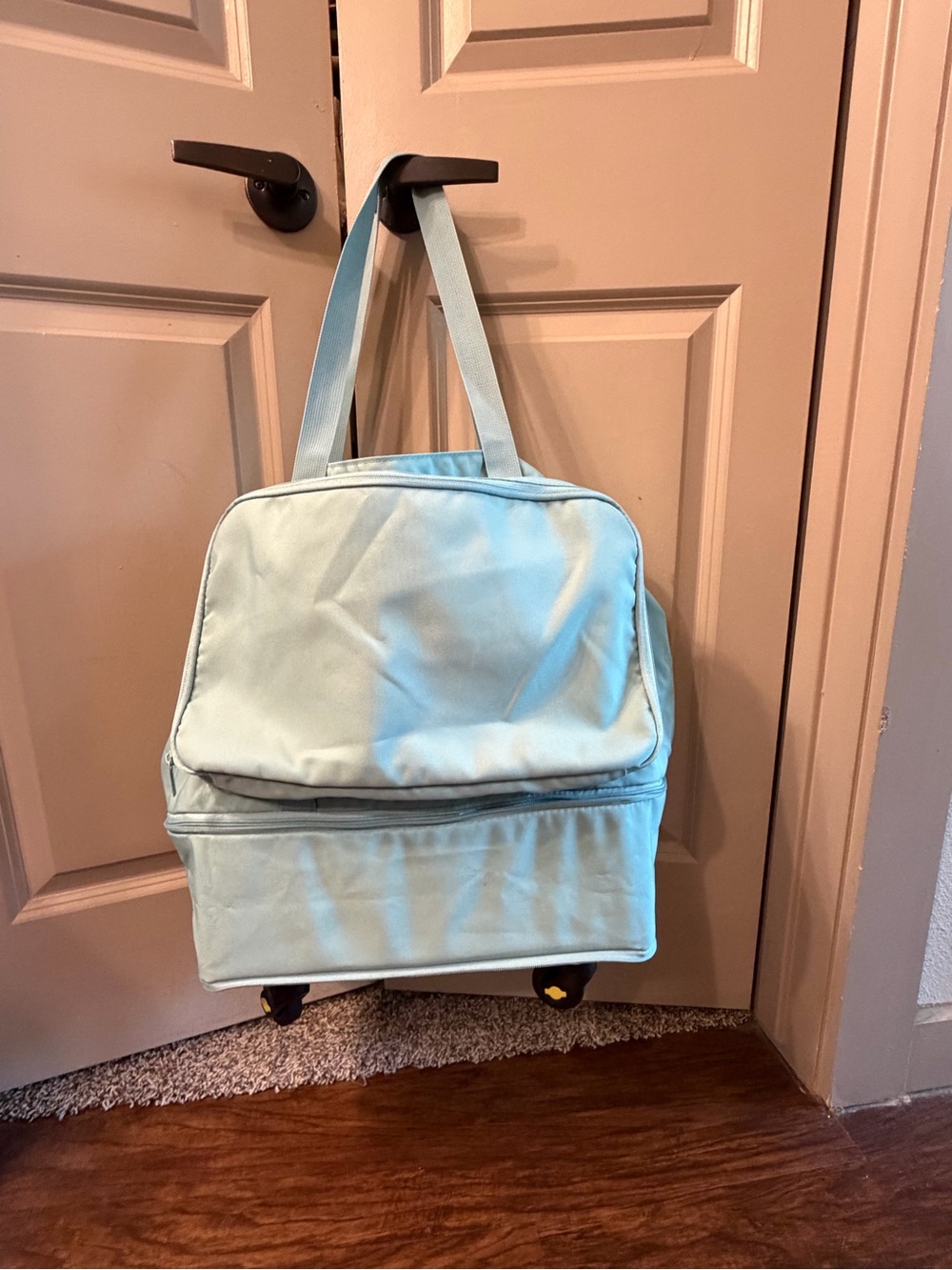 Aqua Rolling Travel Tote Bag for Women - Picture 2 of 2